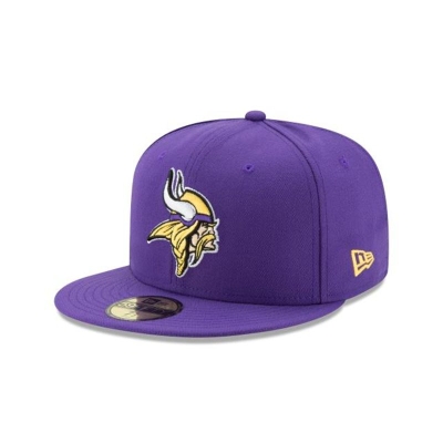 Purple Minnesota Vikings Hat - New Era NFL 59FIFTY Fitted Caps USA7456193